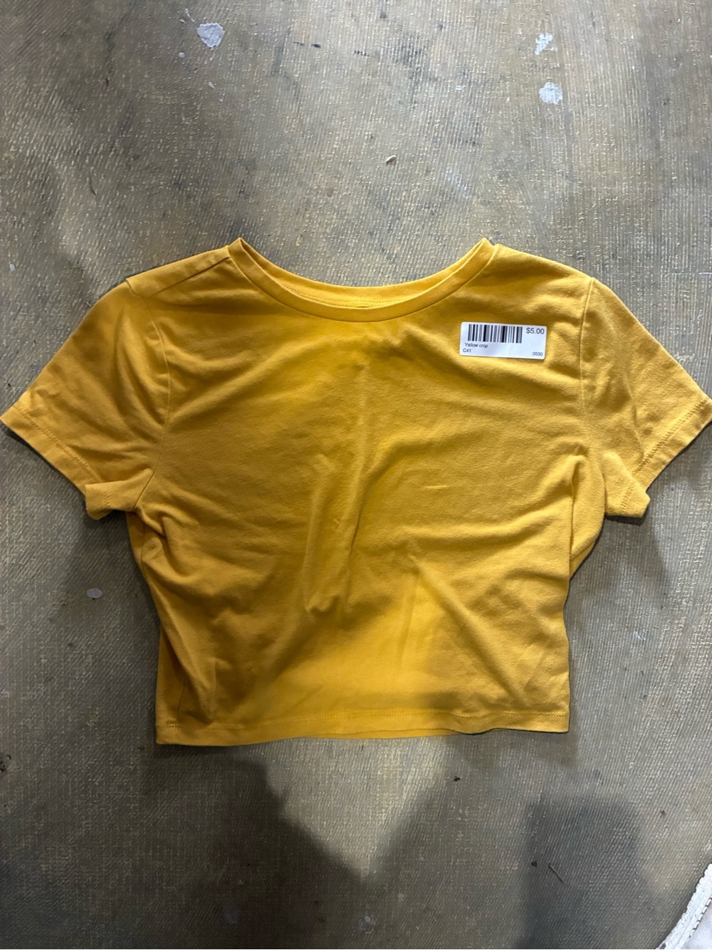 Everyday Crop Tee - Mustard Yellow